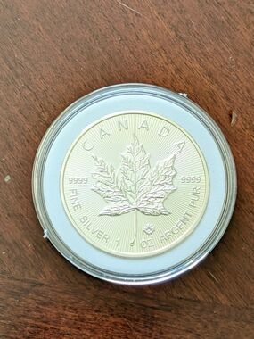 Canadian Maple Leaf 1 oz Silver Coin